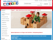 Tablet Screenshot of holzspielzeug-maurer.de